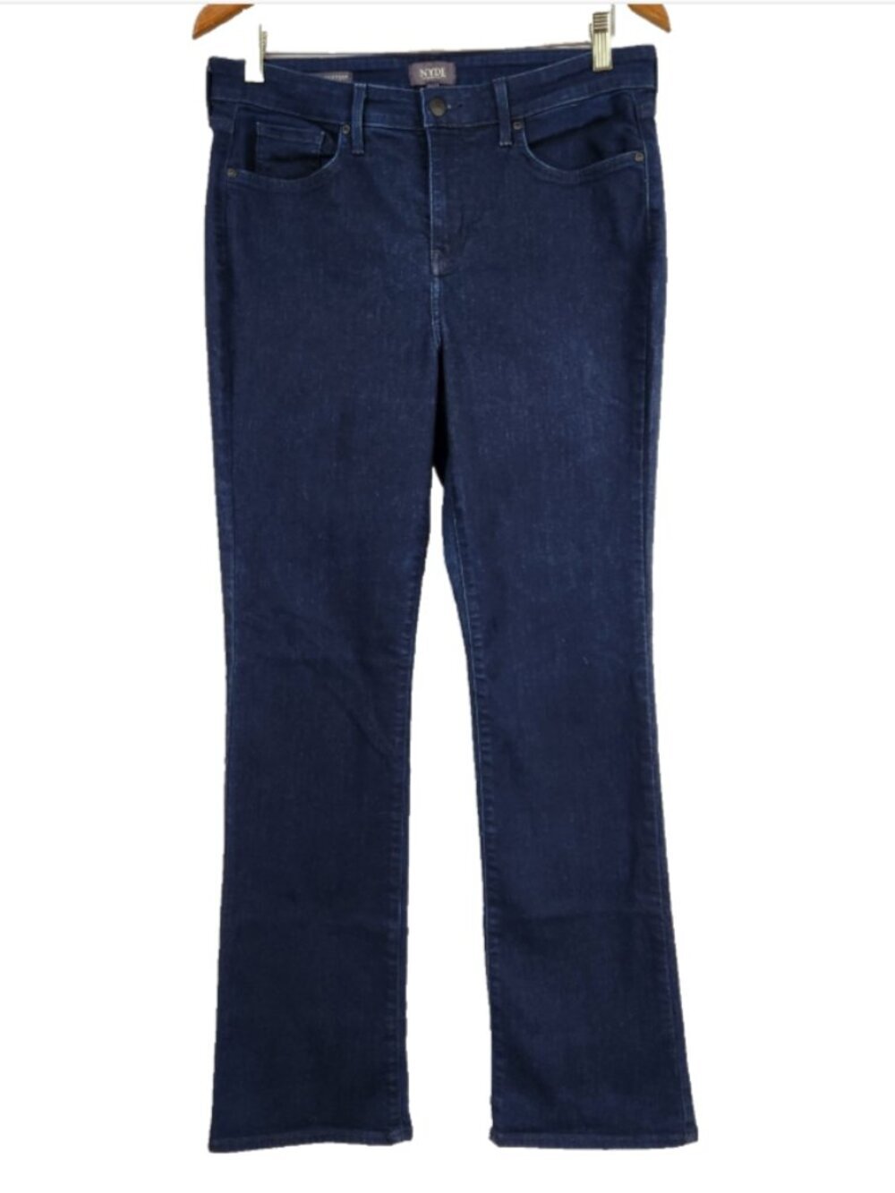 NYDJ Barbara Bootcut Jeans Women's 12 Denim Blue Mid Rise Stretch Dark Wash Mom